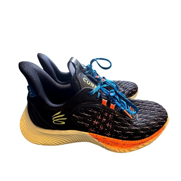 Under Armour Other - Under Armour Curry Flow 9 For the W Black Orange Blue 3025684-004 Mens 10.5